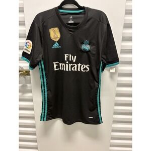 Adidas Real Madrid Bale 11 Jersey Mens XL Black Excellent 2017 FIFA Patch AZB001